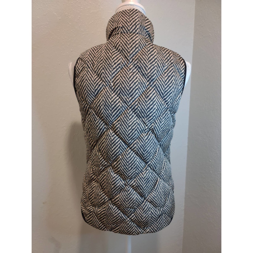 J. Crew Excursion Quilted Down Black & Tan Vest - image 5